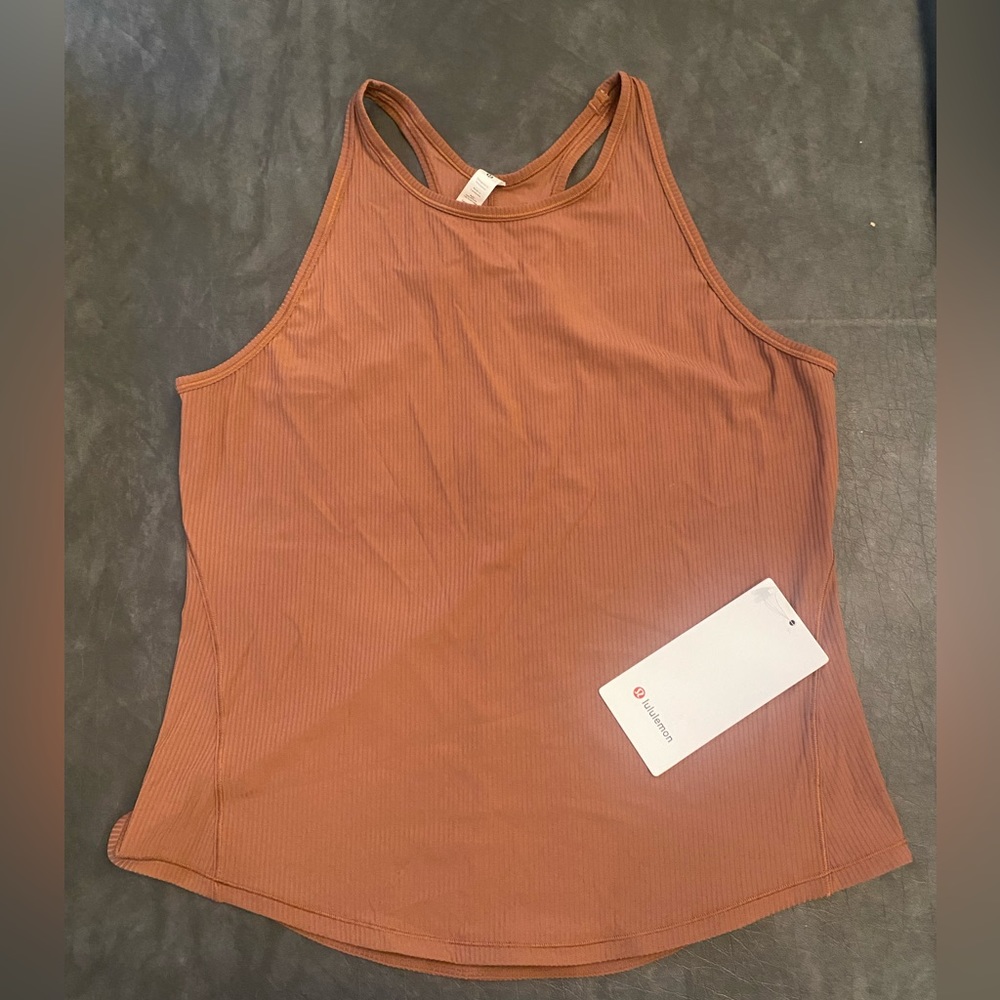 Lululemon Base Pace Ribbed Tank Top Size 12 Color is ANCP